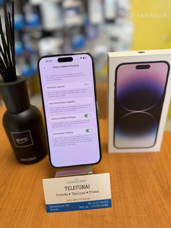 iPhone 14promax 256gb Purple Su Garantija - nuotraukos Nr. 4