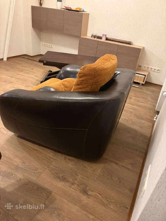 Minkšti svetainės baldai_natūrali oda - nuotraukos Nr. 5