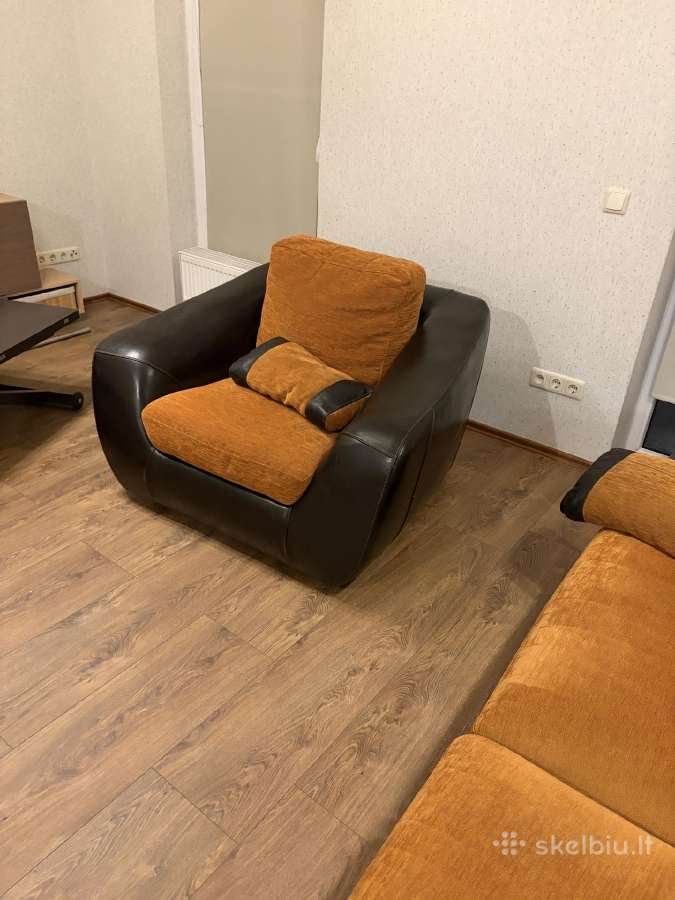 Minkšti svetainės baldai_natūrali oda - nuotraukos Nr. 4