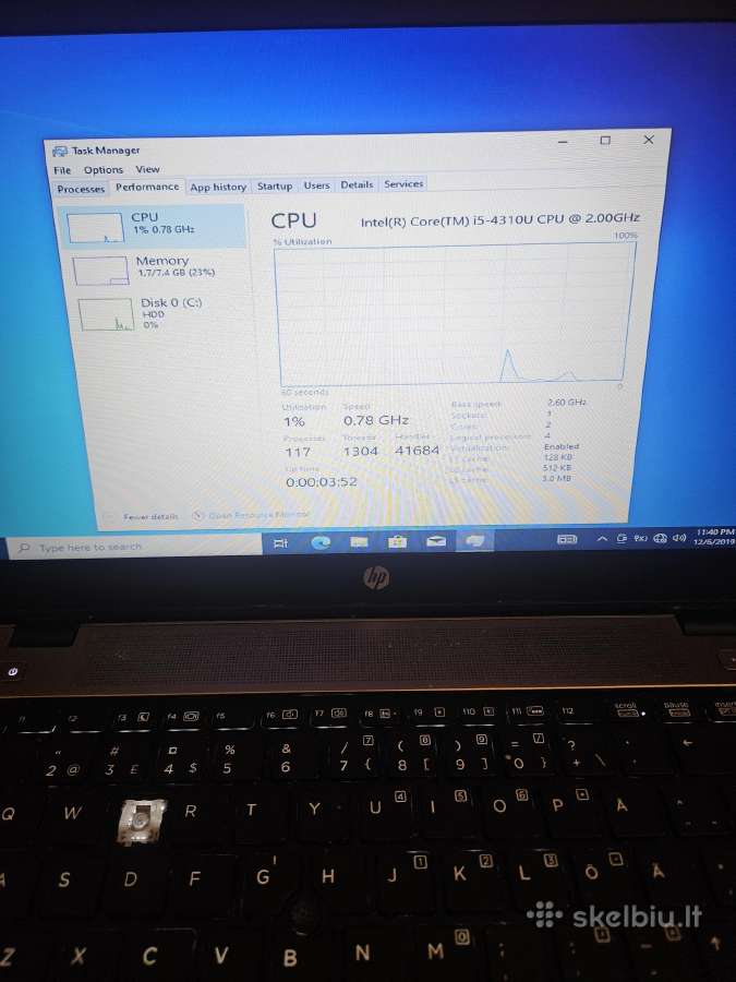 Hp Elitebook 840 i5. Veikiantis su pakroveju. - nuotraukos Nr. 5