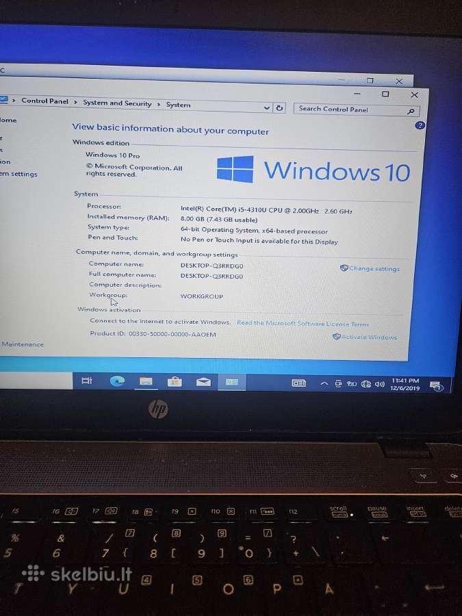 Hp Elitebook 840 i5. Veikiantis su pakroveju. - nuotraukos Nr. 7