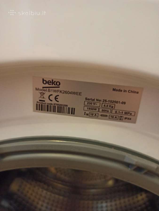 Skalbimo mašina Beko B1wfk2604wee, 6 kg - nuotraukos Nr. 4