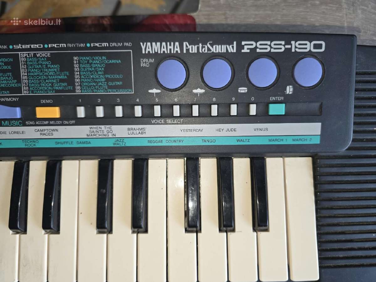 Klavišinis instrumentas Yamaha Pss - 190 - nuotraukos Nr. 3
