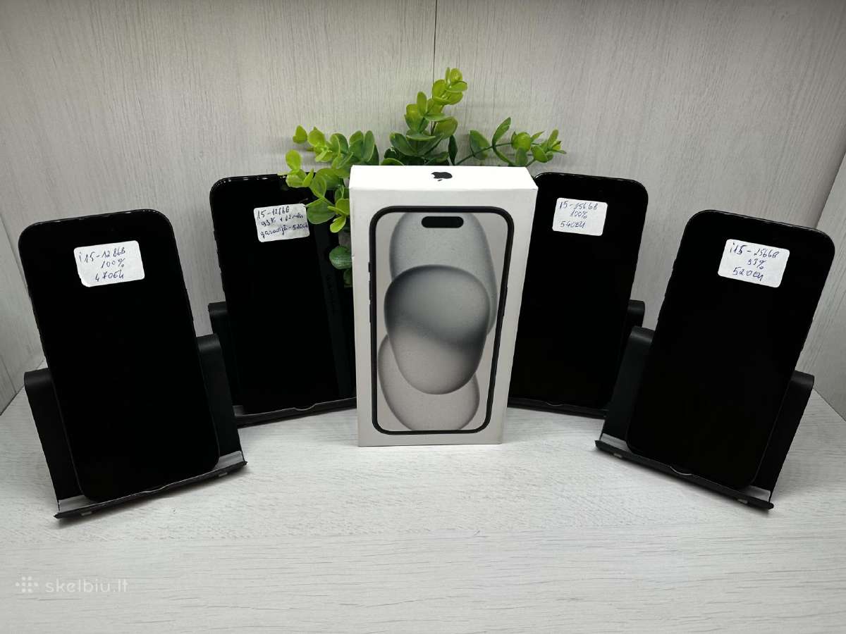 iPhone 15 128gb - 256gb Garantija 180 D. - nuotraukos Nr. 2