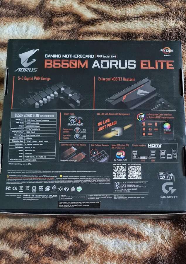 B550m aorus elite gaming motherboard - nuotraukos Nr. 3