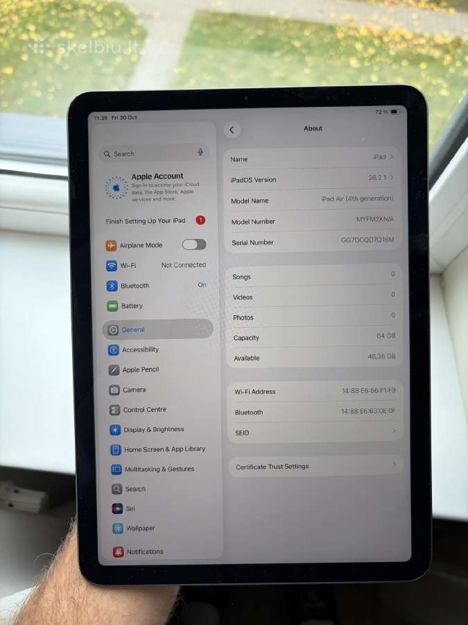 Apple iPad Air 4th gen - nuotraukos Nr. 3