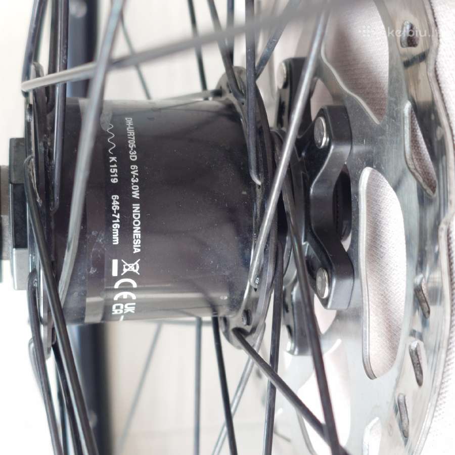 Ratas 28" su dinama Shimano Dh-ur705-3D, žibintai - nuotraukos Nr. 4