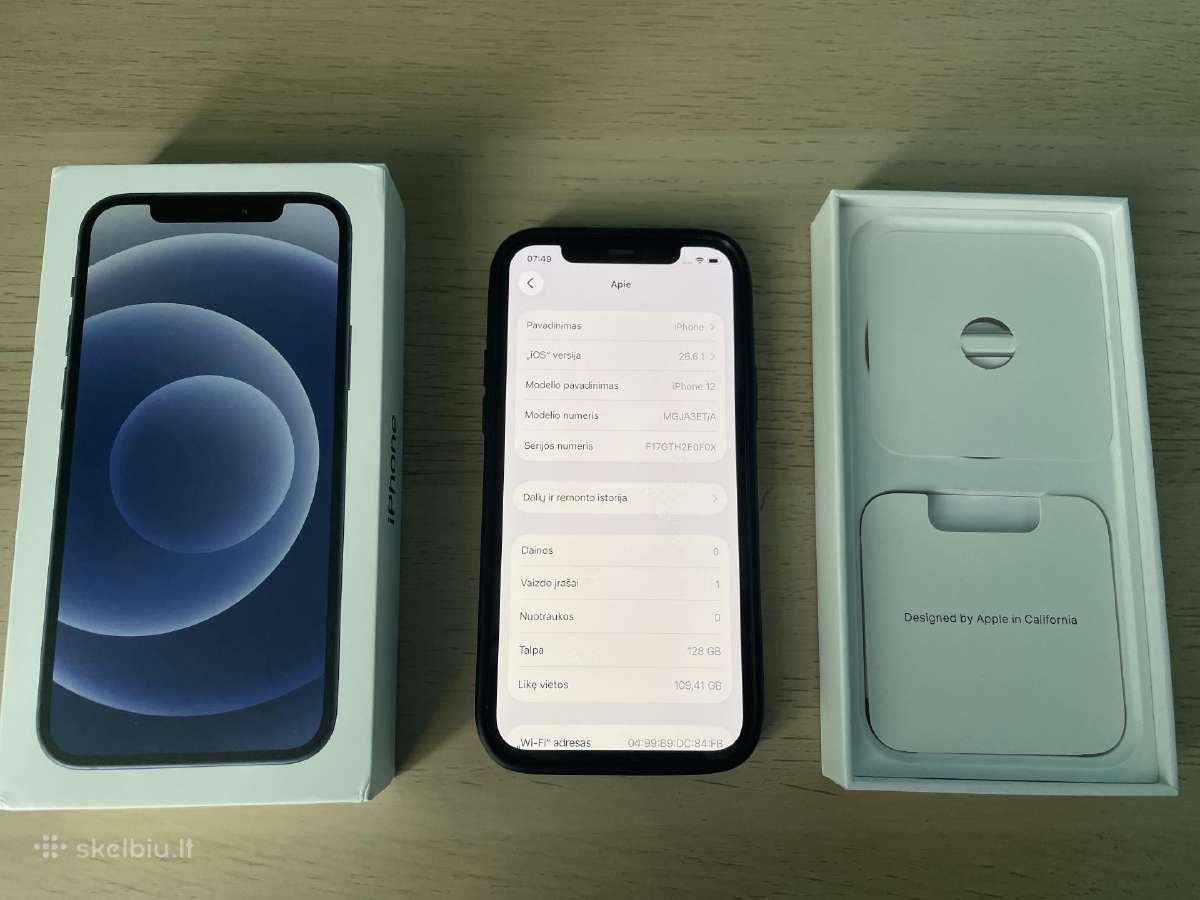 iPhone 12 128gb viskas originalu apple - nuotraukos Nr. 2