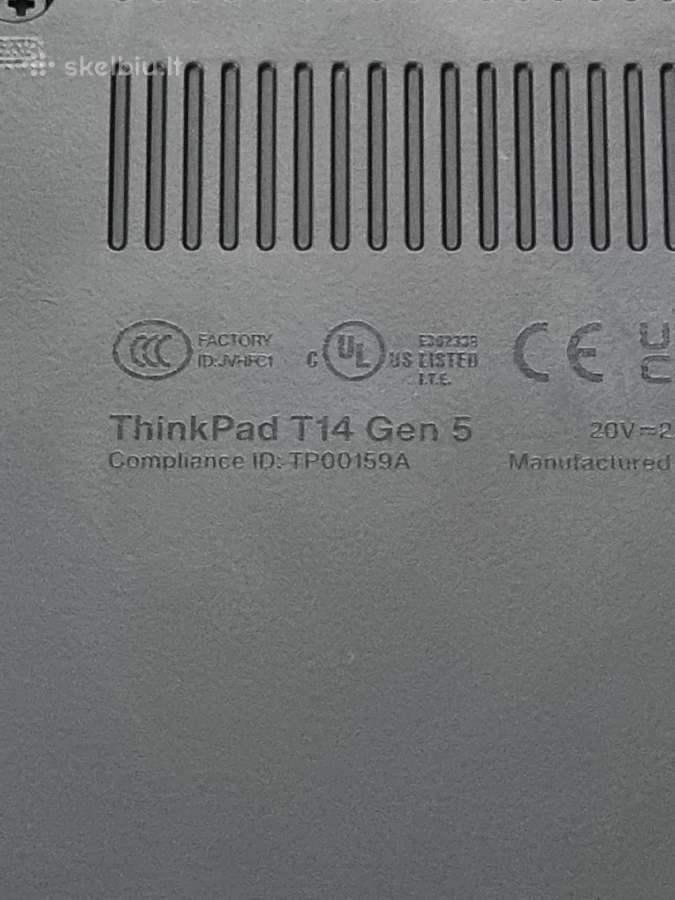 Lenovo Thinkpad T14 Gen 5 Ultra 5 32gb 1tb - nuotraukos Nr. 8