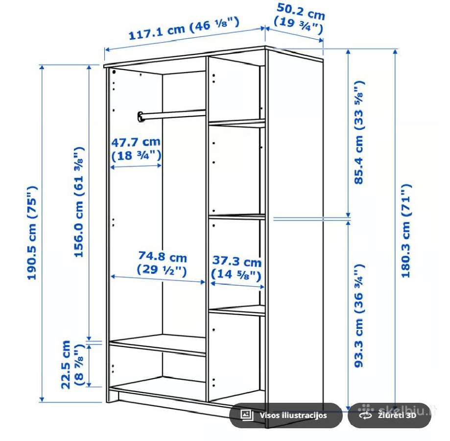 Ikea spinta su veidrodžiu - nuotraukos Nr. 6