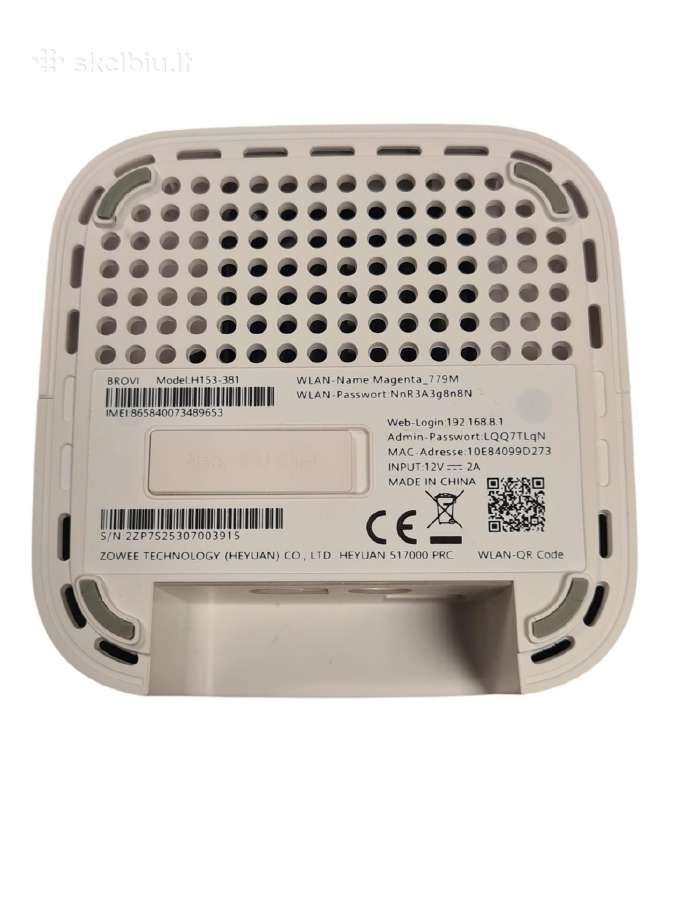 Huawei (Brovi) H153-381 5G Wi-fi 6 maršrutizatoriu - nuotraukos Nr. 4
