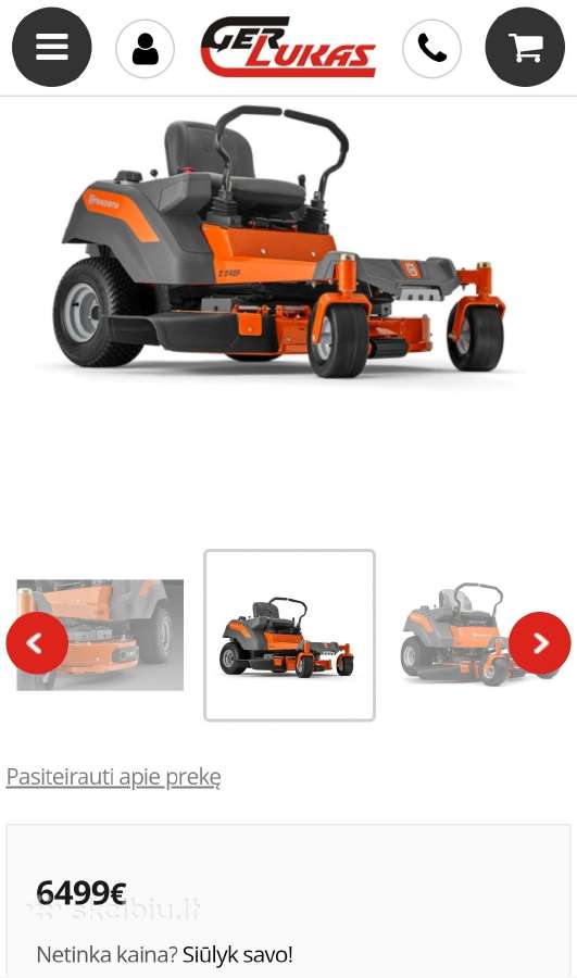 Husqvarna Z242f sodo traktoriukas 2019m. - nuotraukos Nr. 7