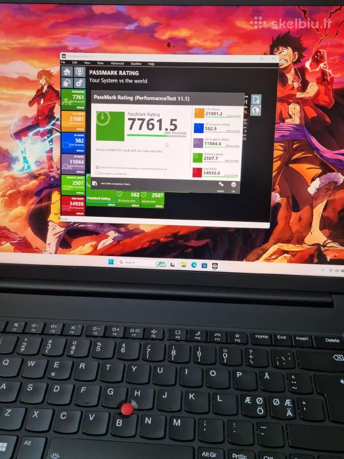 Lenovo Thinkpad X1 Extreme Gen 4 i7 32gb 1tb - nuotraukos Nr. 7