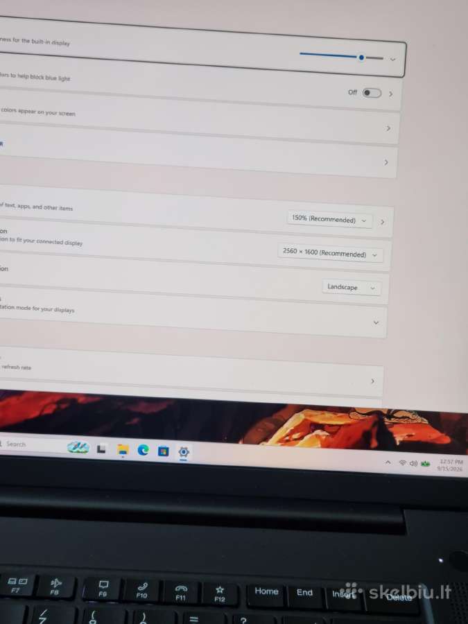 Lenovo Thinkpad X1 Extreme Gen 4 i7 32gb 1tb - nuotraukos Nr. 8
