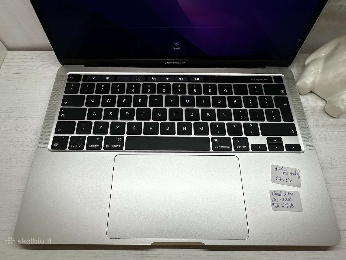 Apple MacBook Pro M2 2022 m. 13.3" Garantija 90d. - nuotraukos Nr. 2