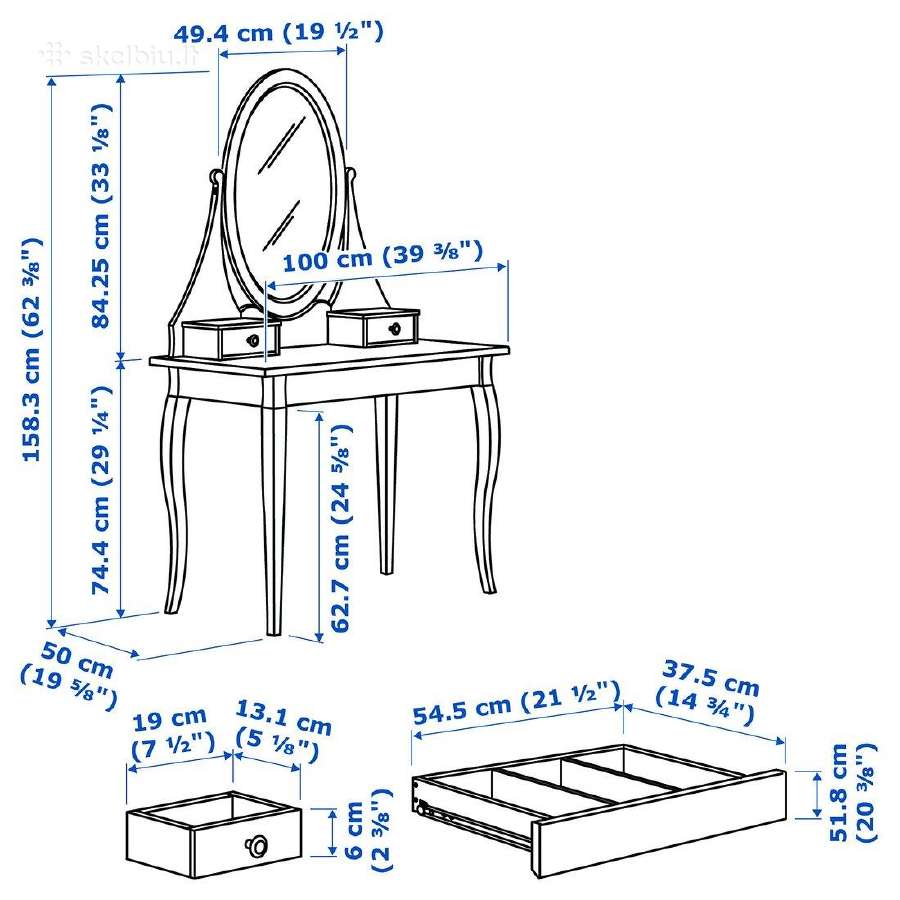 Ikea kosmetinis staliukas - nuotraukos Nr. 4