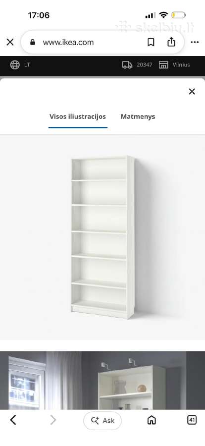 Ikea Billy lentynos 2 vnt - nuotraukos Nr. 2