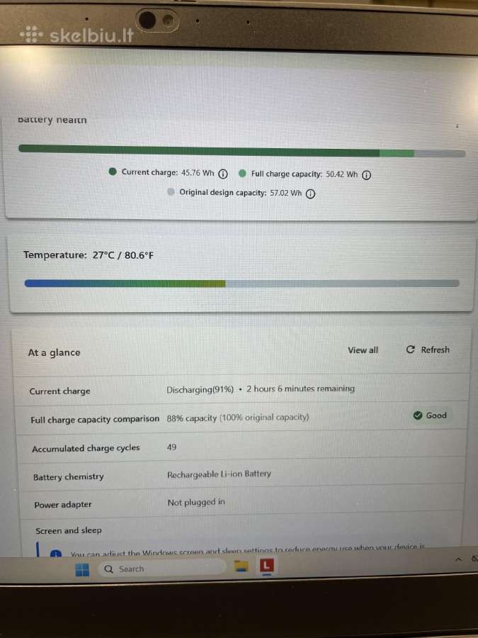 Lenovo Thinkpad T15 Gen 1 i5-10210u 256 SSD 16 RAM - nuotraukos Nr. 8