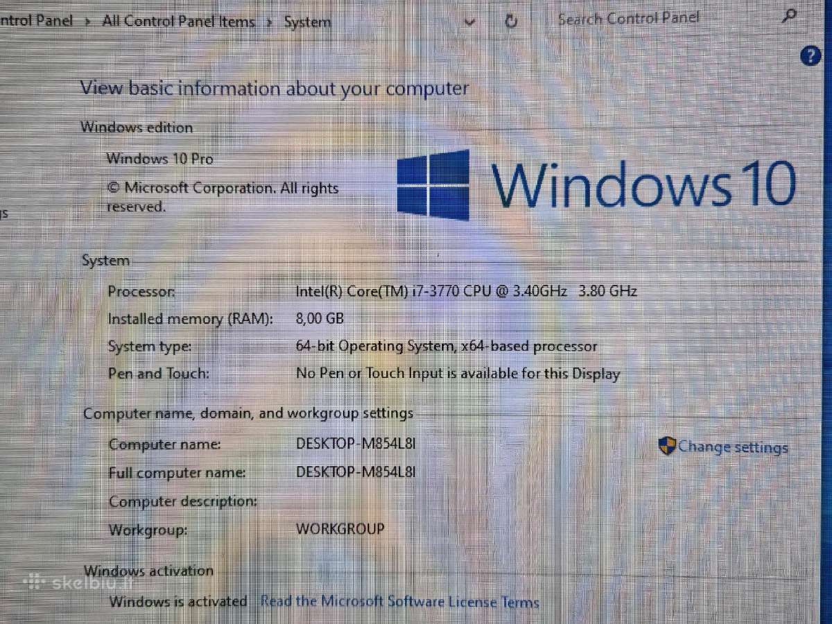 I7 3770, gtx 1060 3gb, 8gb RAM, 120gb SSD, 500 HDD - nuotraukos Nr. 10