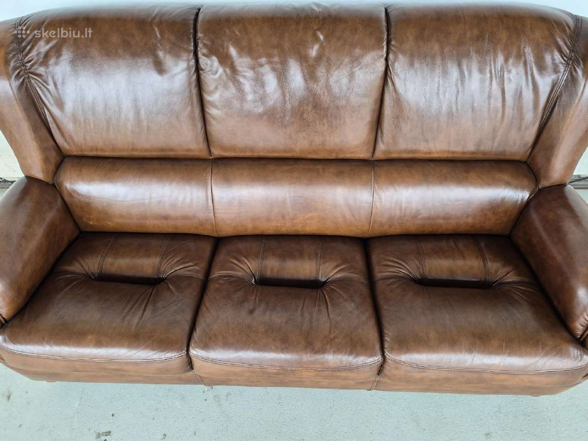 Odinė sofa - nuotraukos Nr. 4
