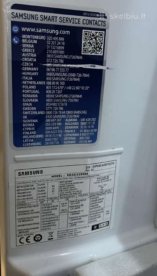 Šaldytuvas Samsung Rb33j3205sa - nuotraukos Nr. 9