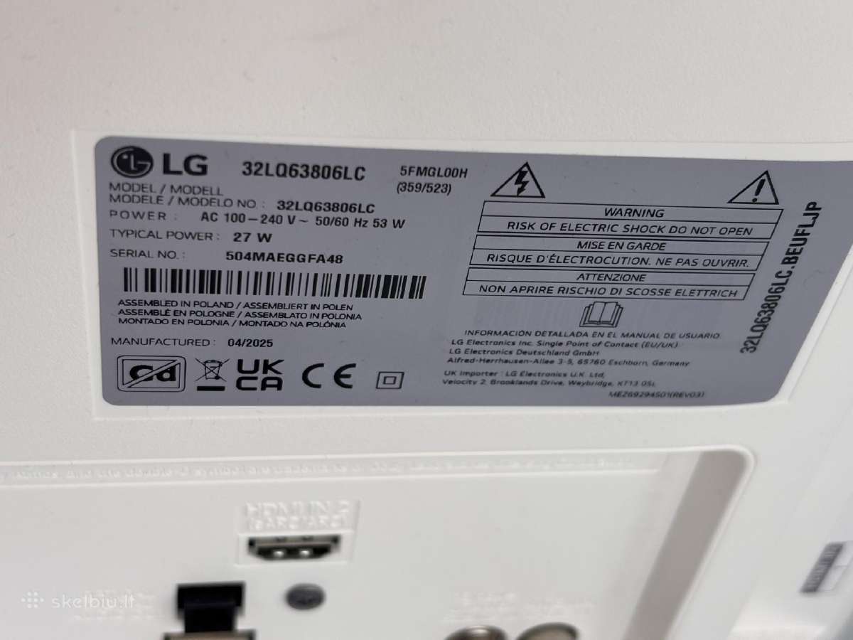 LG 32 Smart TV televizorius - nuotraukos Nr. 2