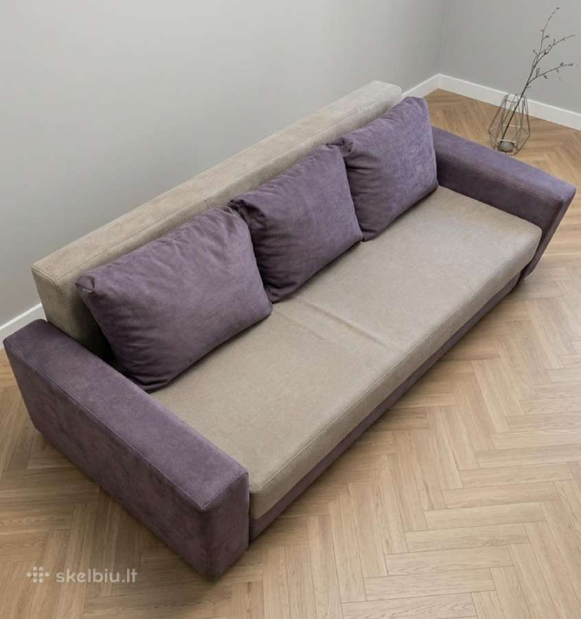 Geros būklės veliūrinė „Magrės baldai“ sofa - nuotraukos Nr. 3