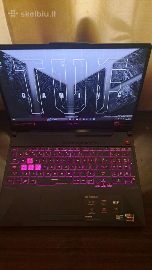 Asus Tuf Gaming A15, Rtx 3050,ryzen 5 - nuotraukos Nr. 2