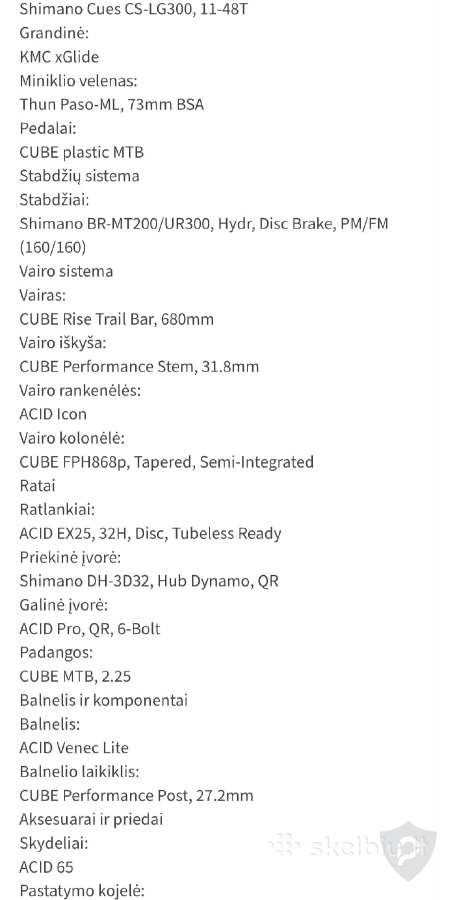 Praktiškai Naujas Cube Aimslx Fe29. Dusty - nuotraukos Nr. 16