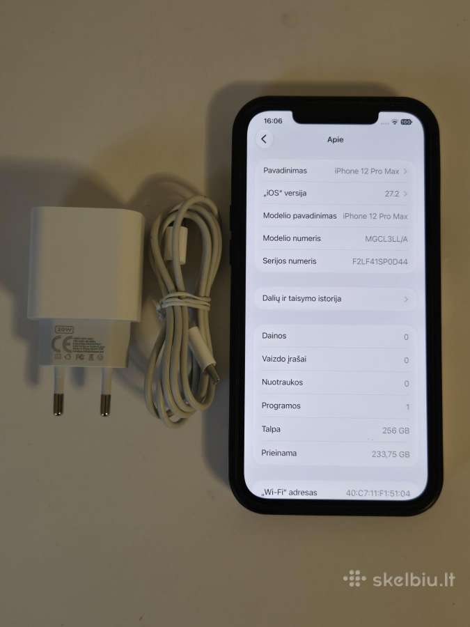 iPhone 12 Pro Max 256gb Silver (Sidabrinis) - nuotraukos Nr. 2