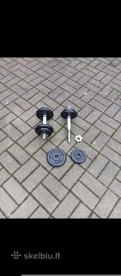 10+10kg.nauji metaliniai ardomi geri hanteliai - nuotraukos Nr. 2