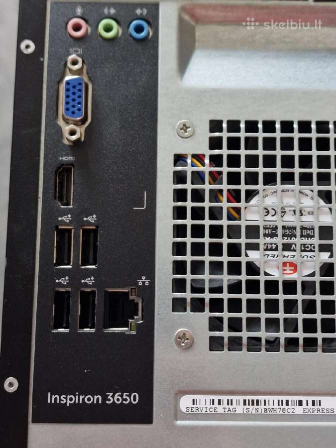 Dell Inspiron 3650 kompiuteris (Pc dėžė) Intel i5 - nuotraukos Nr. 9