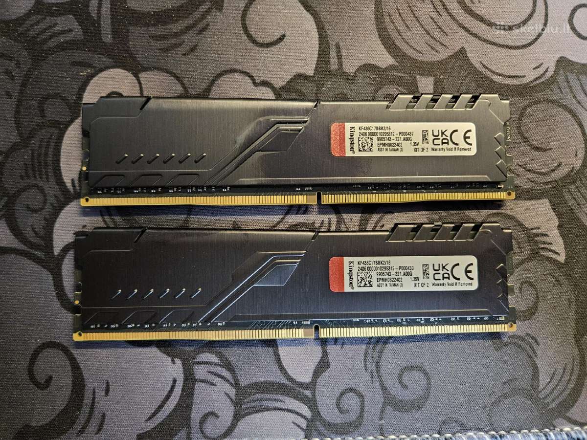 Kingston Hyperx Fury Ddr4 16gb (2x8gb) 3600mhz - nuotraukos Nr. 2