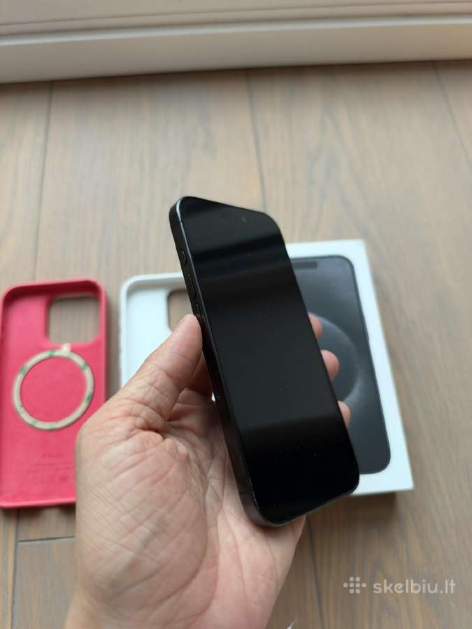 Apple iPhone 15 Pro 256gb Black 100% baterija - nuotraukos Nr. 3