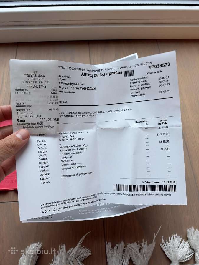 Apple iPhone 15 Pro 256gb Black 100% baterija - nuotraukos Nr. 6
