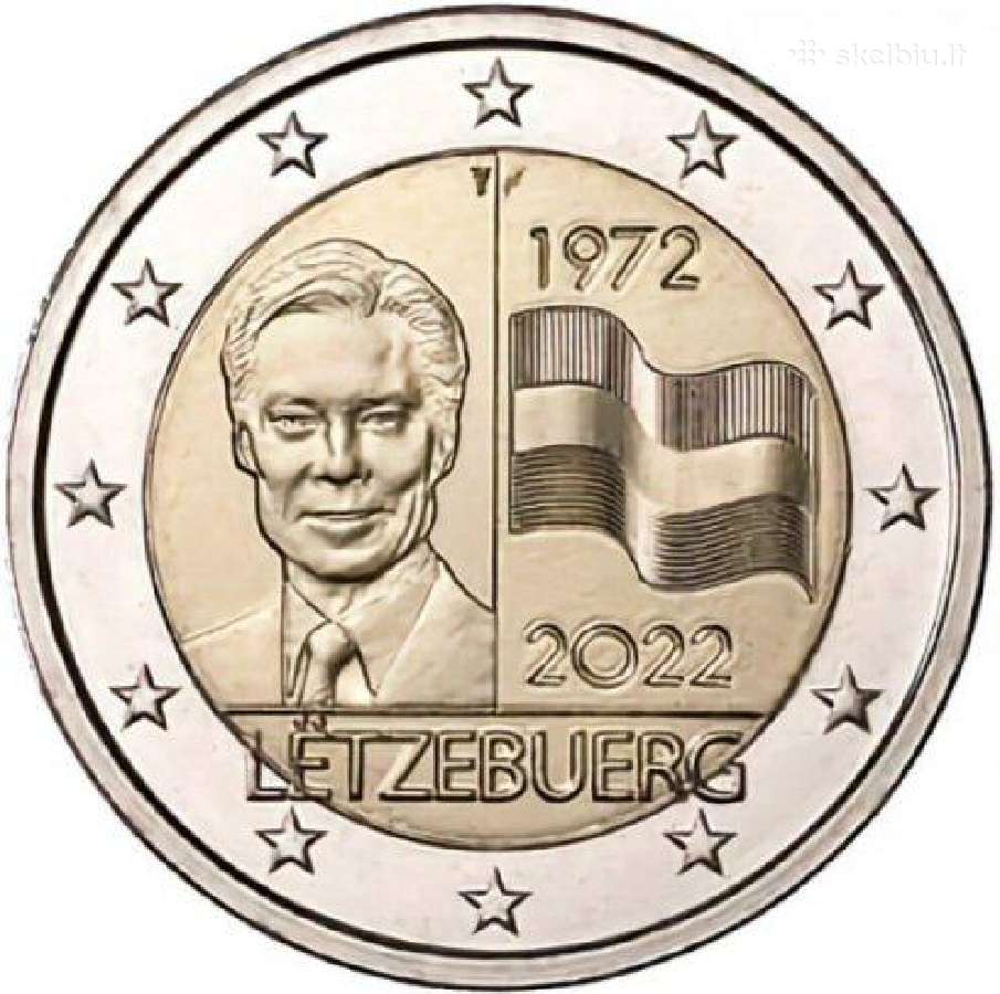 2€ 2022 50-osios Liuksemburgo vėliavos metinės - nuotraukos Nr. 3