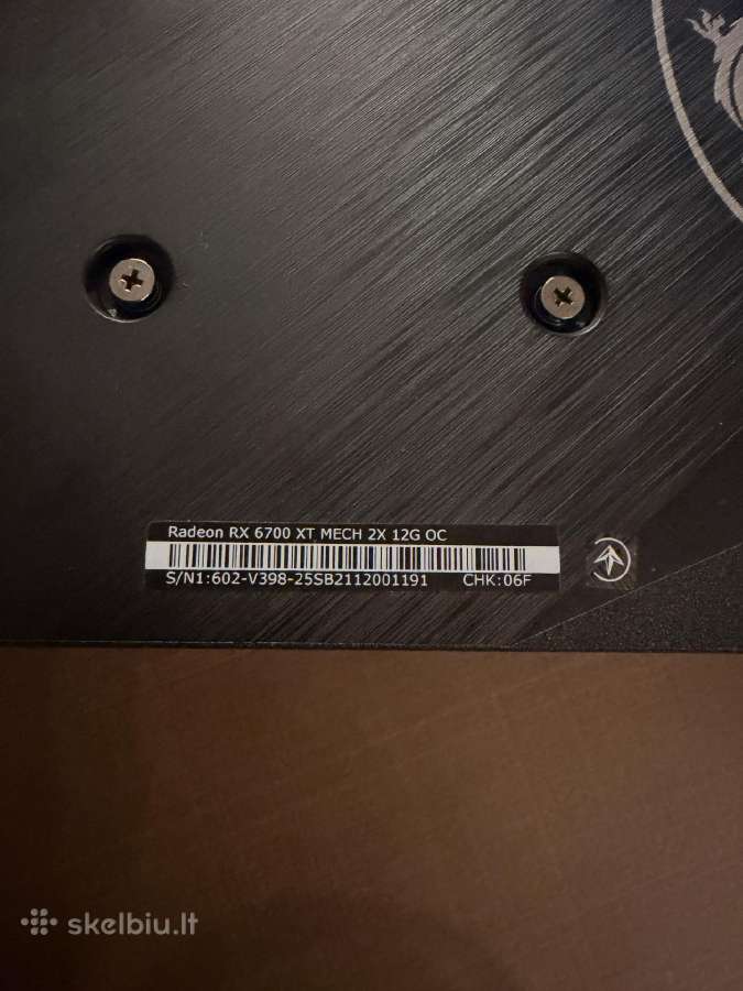 Msi Mech 2x Rx 6700 XT 12gb Oc vaizdo plokštė - nuotraukos Nr. 5