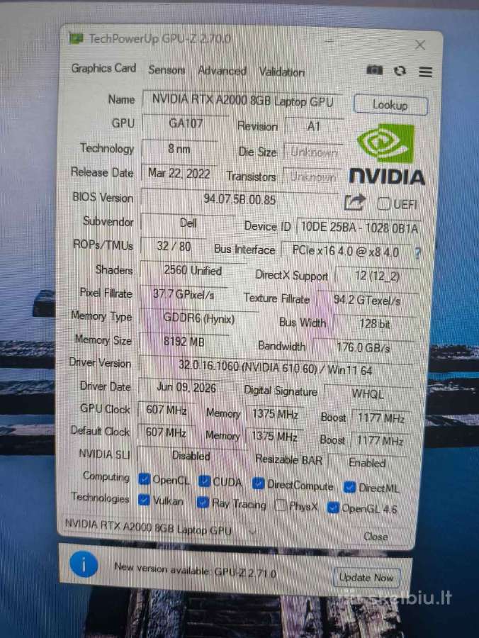 Precision 5570 15.6 i7-12800h 64gb 1tb Rtx A2000 8 - nuotraukos Nr. 6