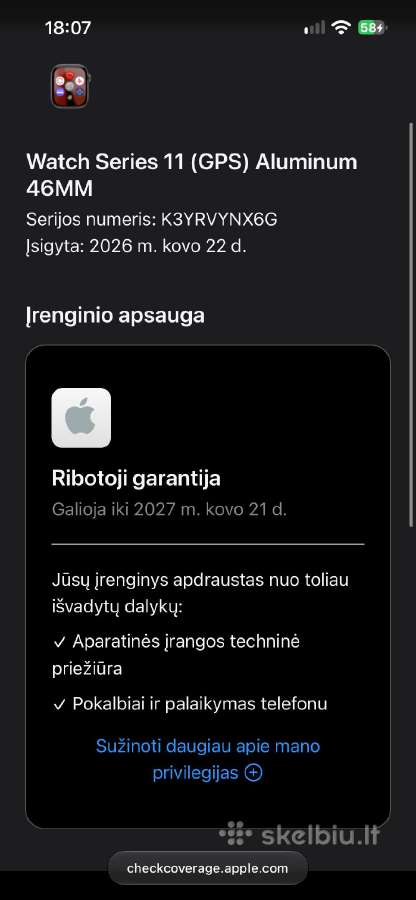 Apple Watch Series 11 GPS 46mm Space Grey Aluminiu - nuotraukos Nr. 12