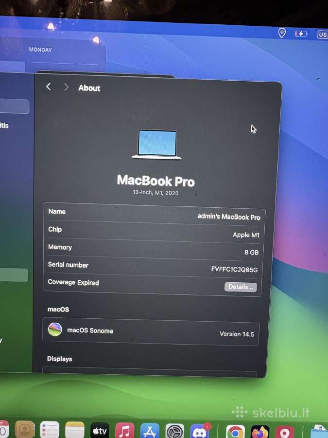 MacBook pro 2020 m1 - nuotraukos Nr. 4