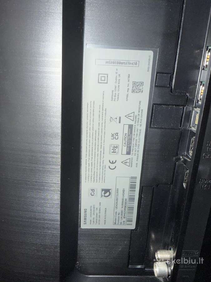 Parduodamas Samsung 43" 4k Uhd (Ue43au8072) - nuotraukos Nr. 3