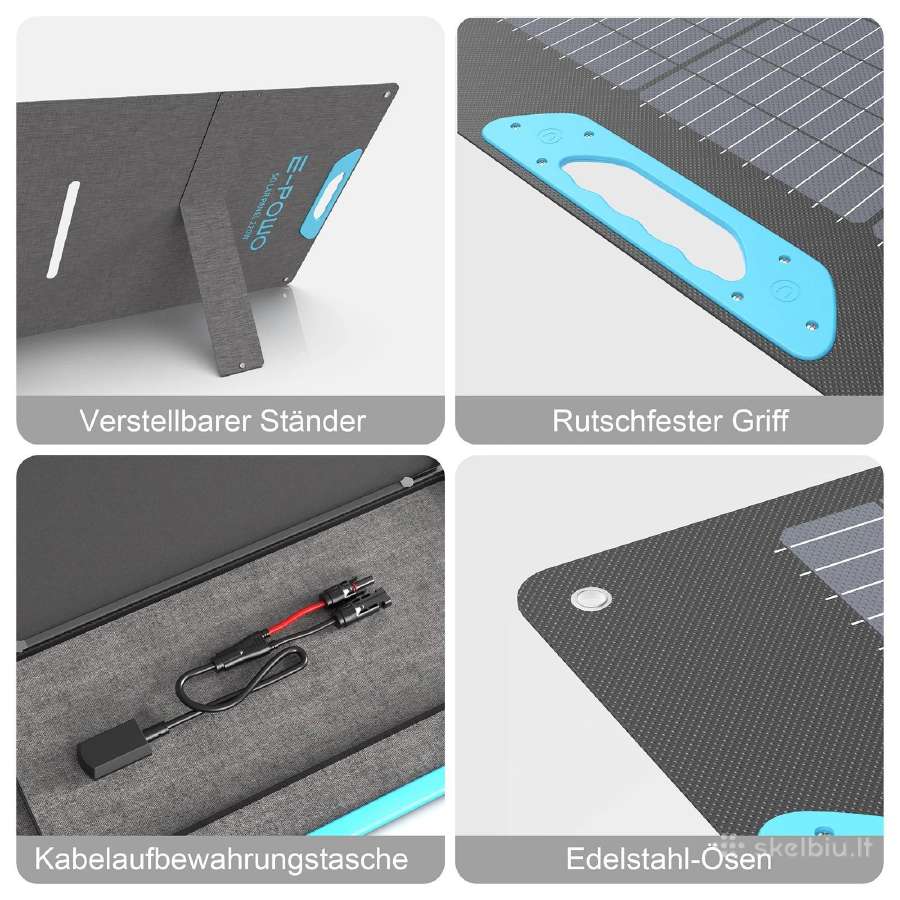 Nešiojama 220 W saulės baterija Usb modulis - nuotraukos Nr. 11