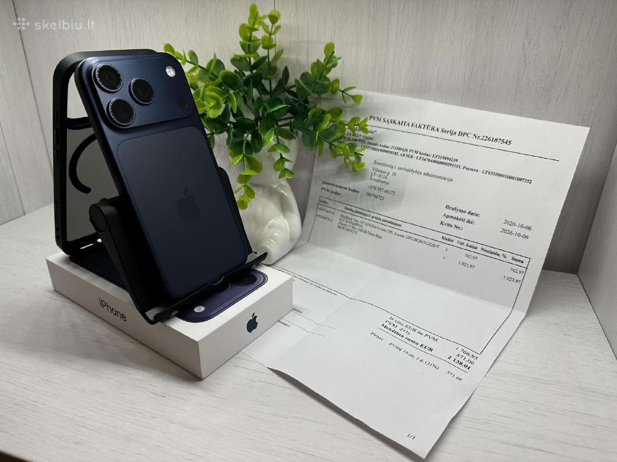 iPhone 17pro 256gb Garantija 23mėn. ir PVM Faktūra - nuotraukos Nr. 3