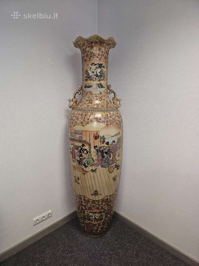 Įspūdinga monumental grindų vaza Satsuma stilius - nuotraukos Nr. 4