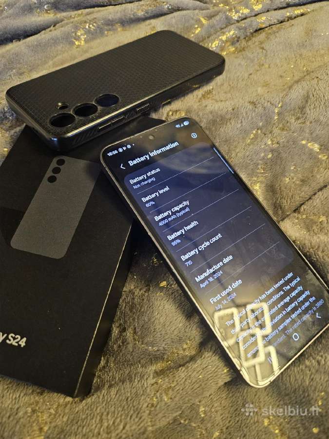 Samsung S24 256gb Black Labai Geros Būklės - nuotraukos Nr. 3