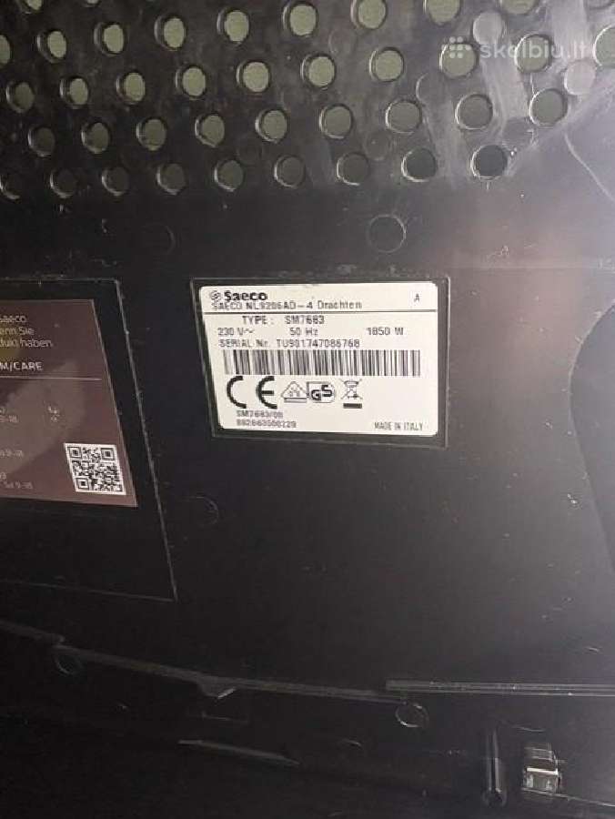 Automatinis kavos aparatas Saeco Xelsis Sm7683 - nuotraukos Nr. 12