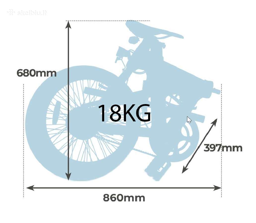 Ado Air 20 / 350 W. Greitis – 25/35 km/h - nuotraukos Nr. 11