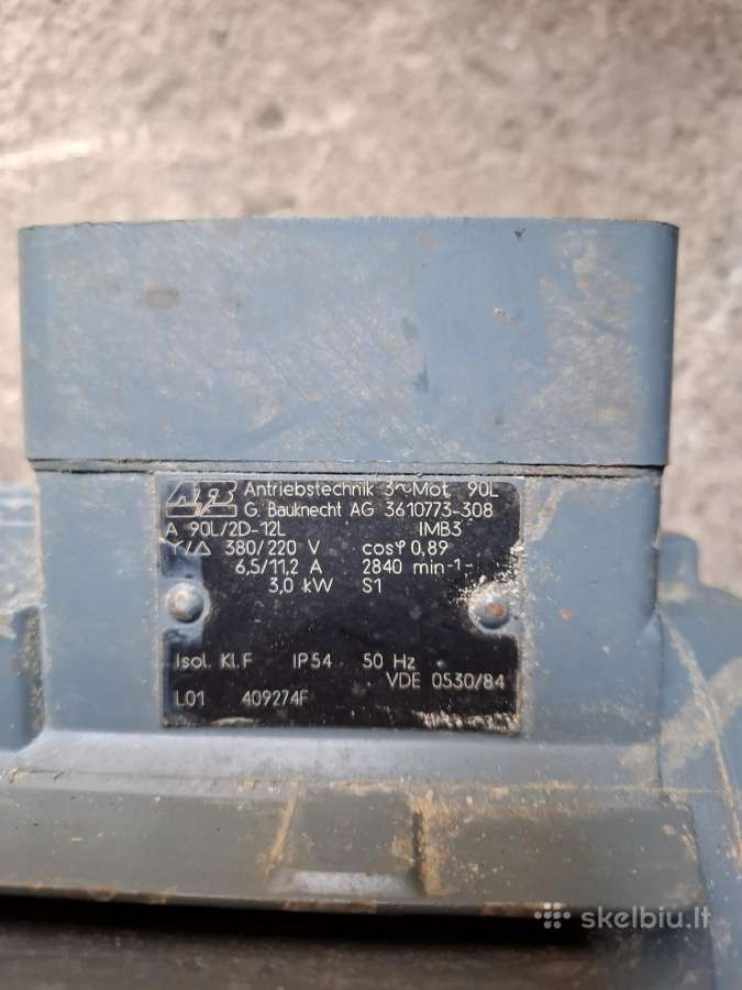 Elektros variklis 3kw. - nuotraukos Nr. 3