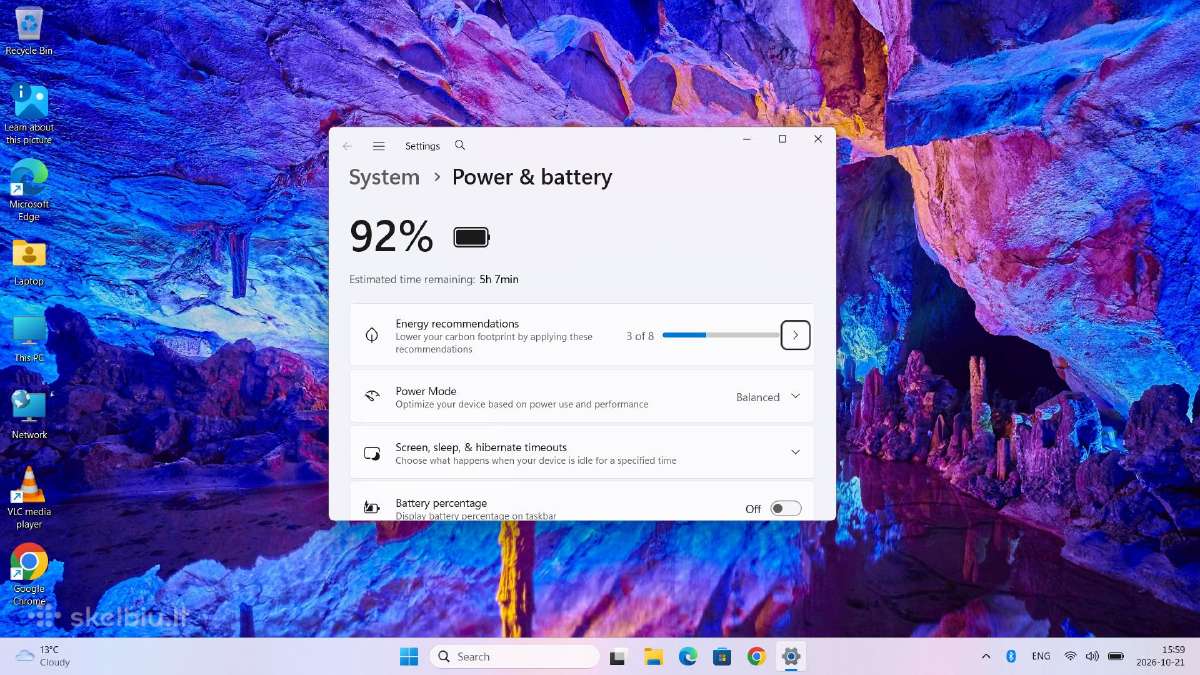 Lenovo Thinkpad X1 Carbon 8gen i7 16gb 512ssd - nuotraukos Nr. 8