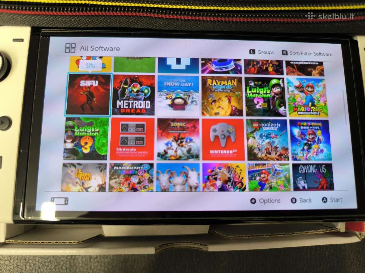 Atrištas Nintendo Switch Oled 512gb 60 žaidimų - nuotraukos Nr. 7